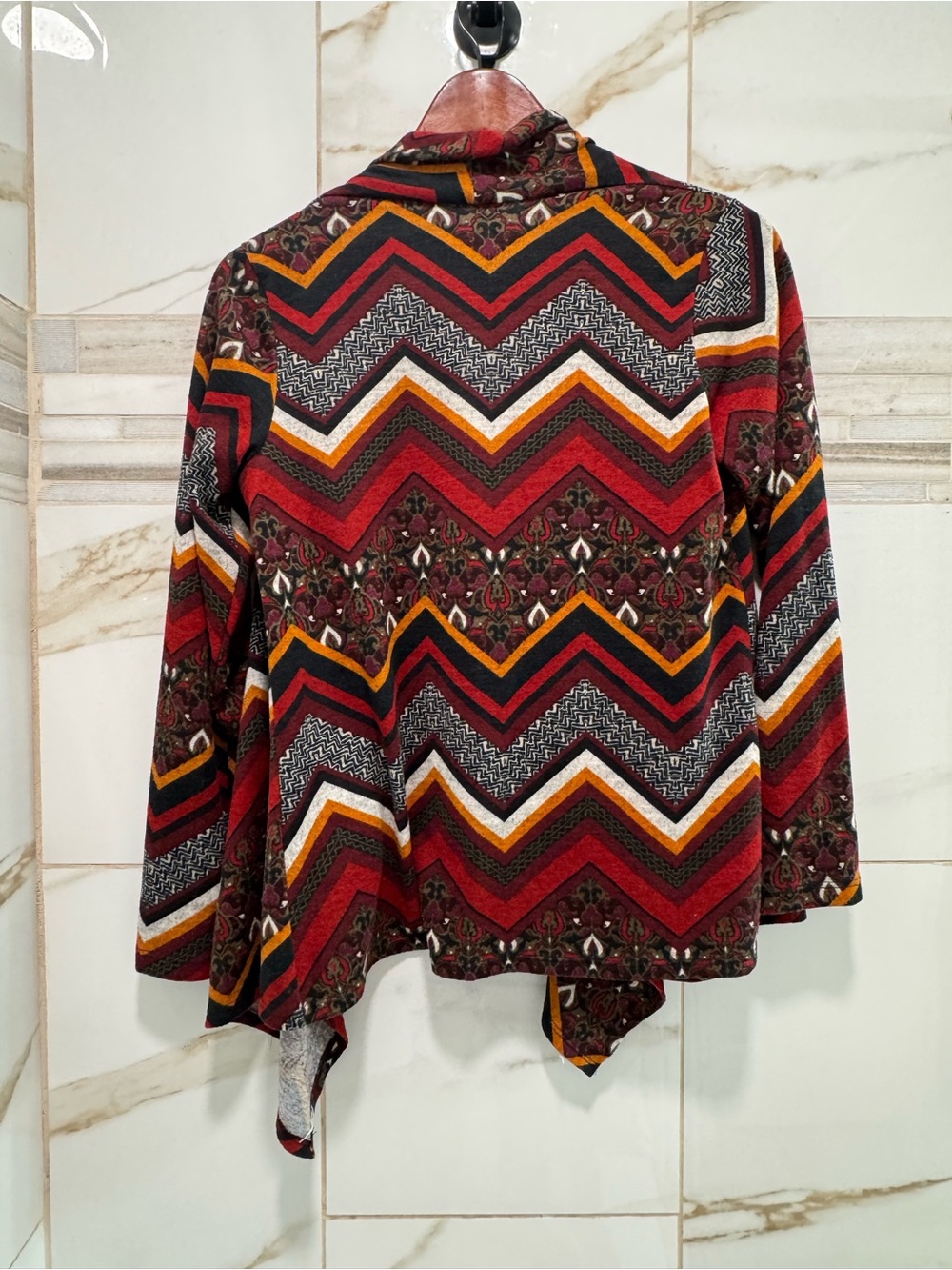 Bobeau Petite Geometric Print Open Front Cardigan Jacket Women’s large  Petite - Picture 9 of 13